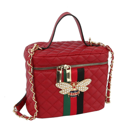 Top Handle Crossbody Gold Chain Satchel Bag