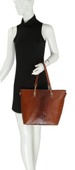 5 in 1 Top Handle Crocodile Tote Handbag Hobo Bag