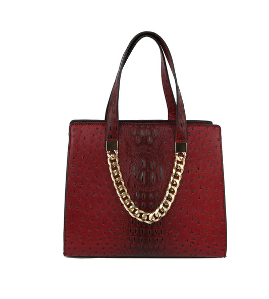 HF  Embossed Accented Tote Handbag  LQ244