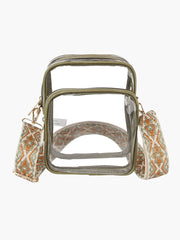 Transparent Crossbody Daypack Clear Book Guitar Strap