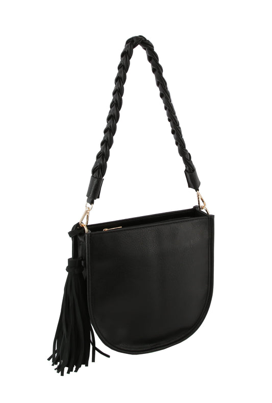 Lightweight Small Shoulder Purse with Tassel