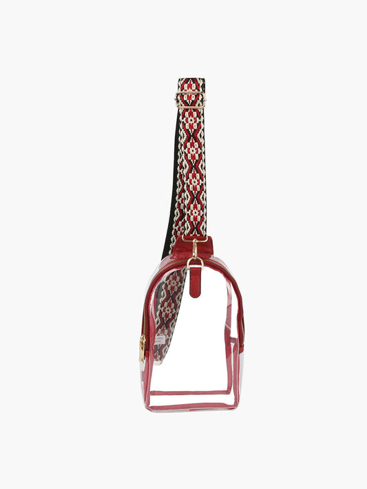 Sling Guitar Wide Strap Transparent Crossbody Bag