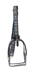 Sling Guitar Wide Strap Transparent Crossbody Bag