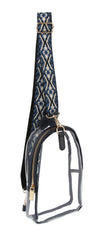 Sling Guitar Wide Strap Transparent Crossbody Bag
