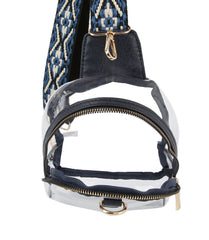Sling Guitar Wide Strap Transparent Crossbody Bag