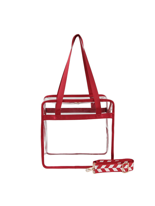 Women Transparent Clear Hobo Tote Handbag