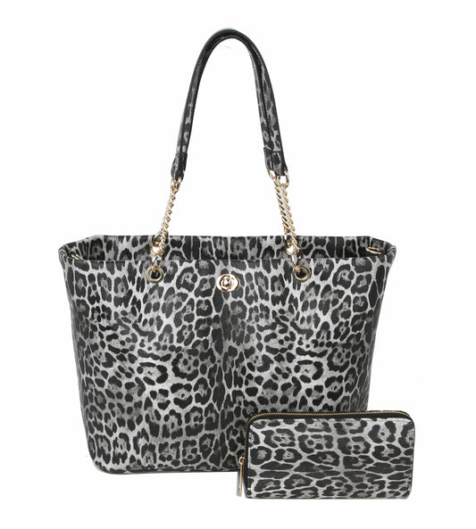 Women Travel Tote Gold Chain Shoulder Hobo