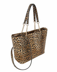 Women Travel Tote Gold Chain Shoulder Hobo