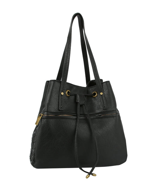 Vintage Leather Hobo Crossbody Handbag
