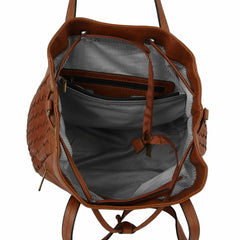 Vintage Leather Hobo Crossbody Handbag