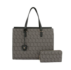HF  Signature Print Hand Tote Set
