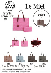 HF  Signature Print Hand Tote Set