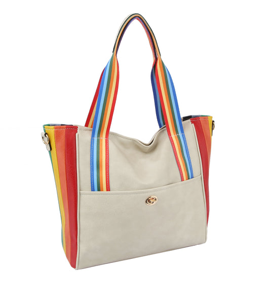 RAINBOW TOTE HANDBAG