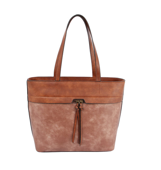 Vintage Tote Bag Two Tone Shoulder Handbag