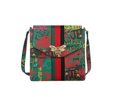 Fashion Graffiti Bee Stripe Crossbody Messenger Bag