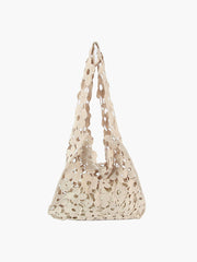 Woven Floral Shoulder Bag