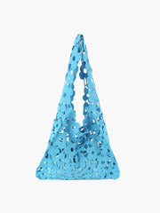 Woven Floral Shoulder Bag