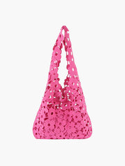 Woven Floral Shoulder Bag