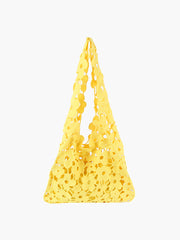 Woven Floral Shoulder Bag