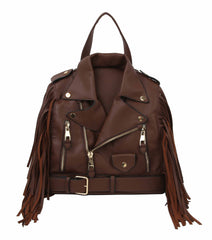 Fringe Motorcycle Jacket Backpack