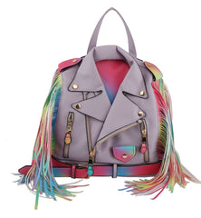 Fringe Motorcycle Jacket Backpack