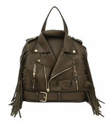 Fringe Motorcycle Jacket Backpack