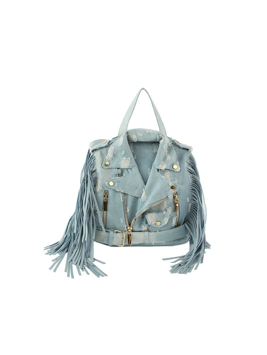 Fringe Motorcycle Jacket Backpack