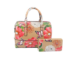 Floral Satchel Handbag for Women Purse