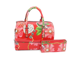 Floral Satchel Handbag for Women Purse