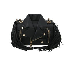 HF Petite Fringe Motorcycle Jacket Shoulder Bag