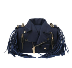 HF Petite Fringe Motorcycle Jacket Shoulder Bag