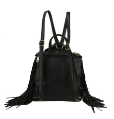 Fringe Motorcycle Jacket Backpack Handbag