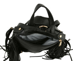 Fringe Motorcycle Jacket Backpack Handbag