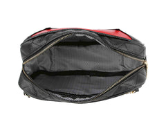 MUTLTI COLOR FABRIC BIKER SHOULDER BAG