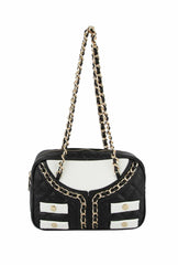 MUTLTI COLOR FABRIC BIKER SHOULDER BAG