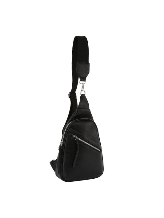 Diagnal Zip Front Pocket Sling Backpack