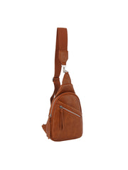 Diagnal Zip Front Pocket Sling Backpack