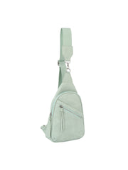 Diagnal Zip Front Pocket Sling Backpack