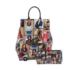 Glossy Magazine Backpack Travel Bag