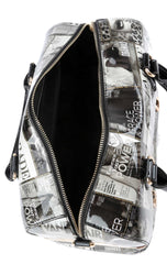 Glossy Magazine Clear Satchel Bag Hobo Crossbody Purse