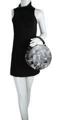 Glossy Magazine Satchel Purse Dome Hobo Crossbody  Bag