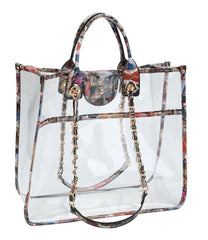 Glossy Magazine Clear Tote Bag Hobo Crossbody Purse