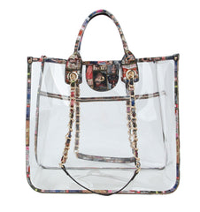 Glossy Magazine Clear Tote Bag Hobo Crossbody Purse