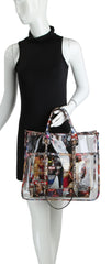 Glossy Magazine Clear Tote Bag Hobo Crossbody Purse