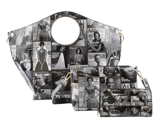 Glossy Magazine Tote Bag Hobo Crossbody Shoulder Bag