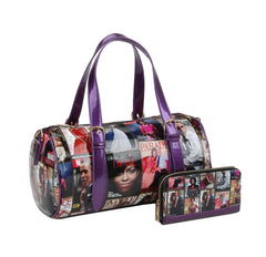 Glossy Magazine Duffel Travel Crossbody Shoulder Bag
