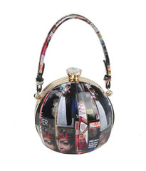 Glossy Magazine Evening Crossbody Dome Shoulder Bag