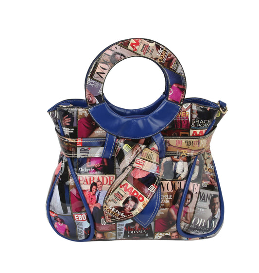 Glossy Magazine Satchel Hobo Crossbody Shoulder Bag