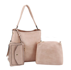 Shoulder Bags for Women Fashion Upgrade 3pcs Set Handbags Wallet Tote Bag Shoulder Bag with Top Handle