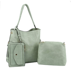 Shoulder Bags for Women Fashion Upgrade 3pcs Set Handbags Wallet Tote Bag Shoulder Bag with Top Handle